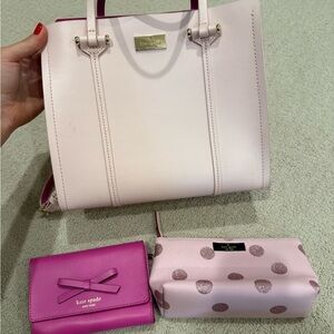 Kate Spade Pink Satchel Set with Matching Accessories